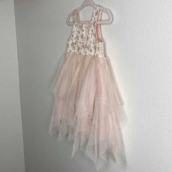 Toddler Princess Pink Tulle Ruffle Dress 2T - Picture 2 of 7